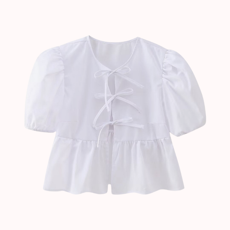 Vit Blus - Linn