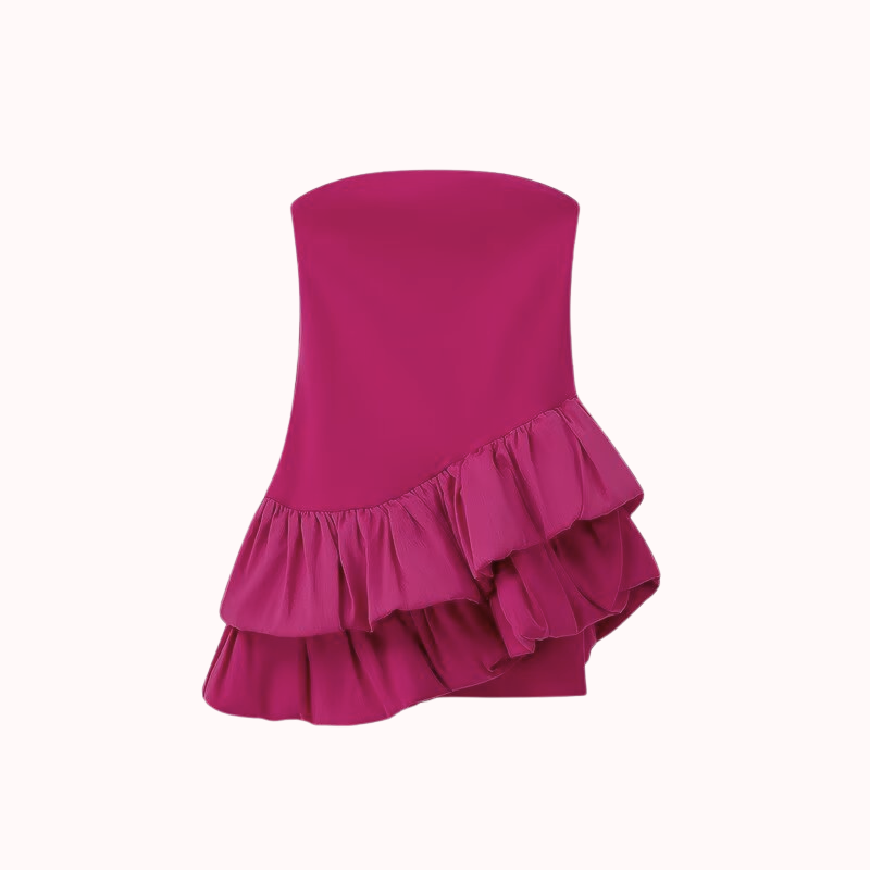 Amor Ruffle Mini Dress – Bianca