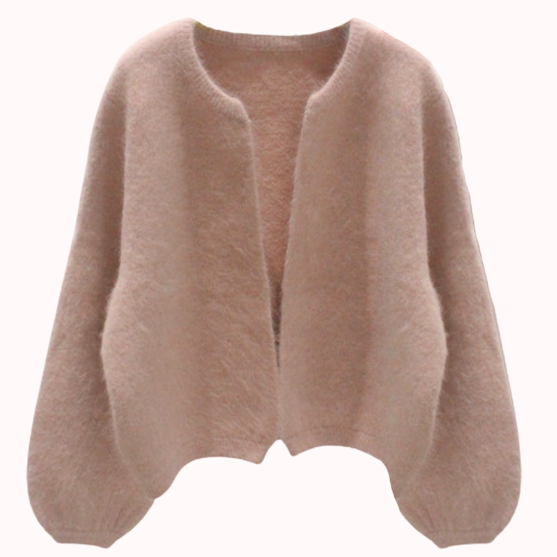 Amor fluffy knit cardigan – Estelle