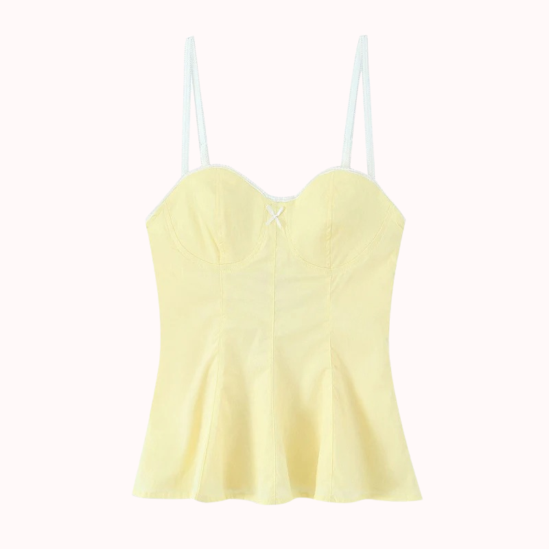 Amor lace-trim bustier top – Livia