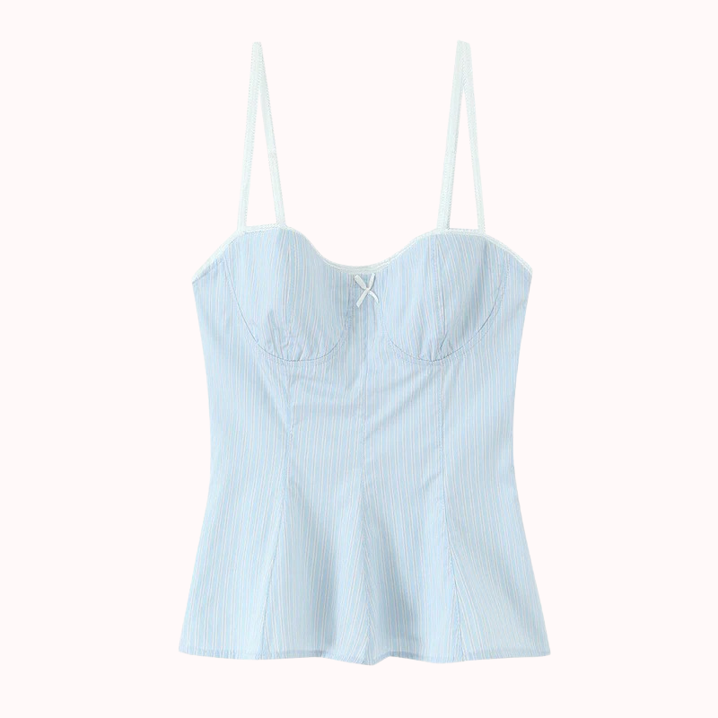 Amor lace-trim bustier top – Livia