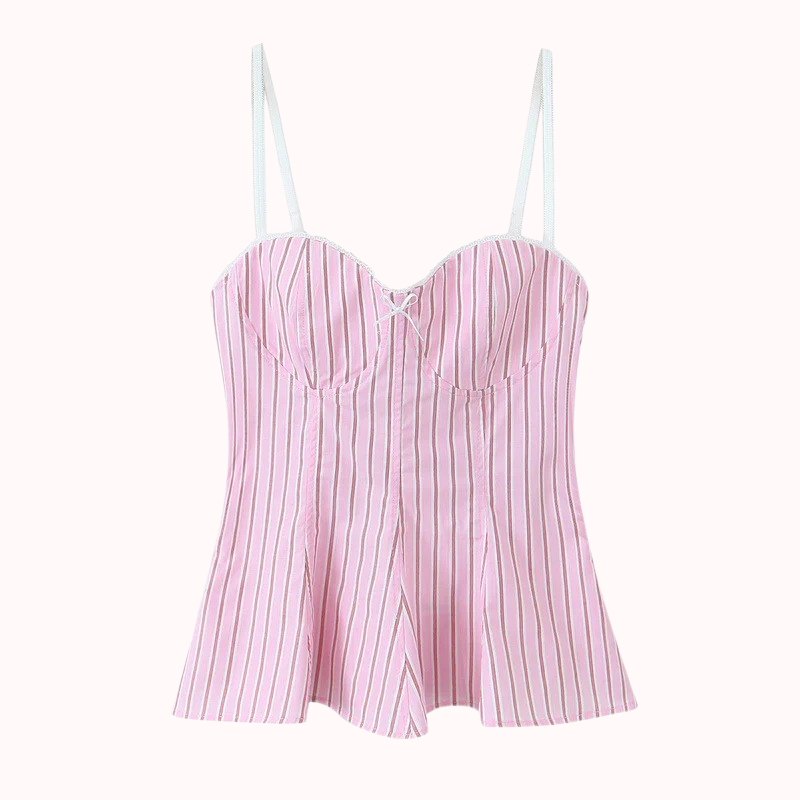 Amor lace-trim bustier top – Livia