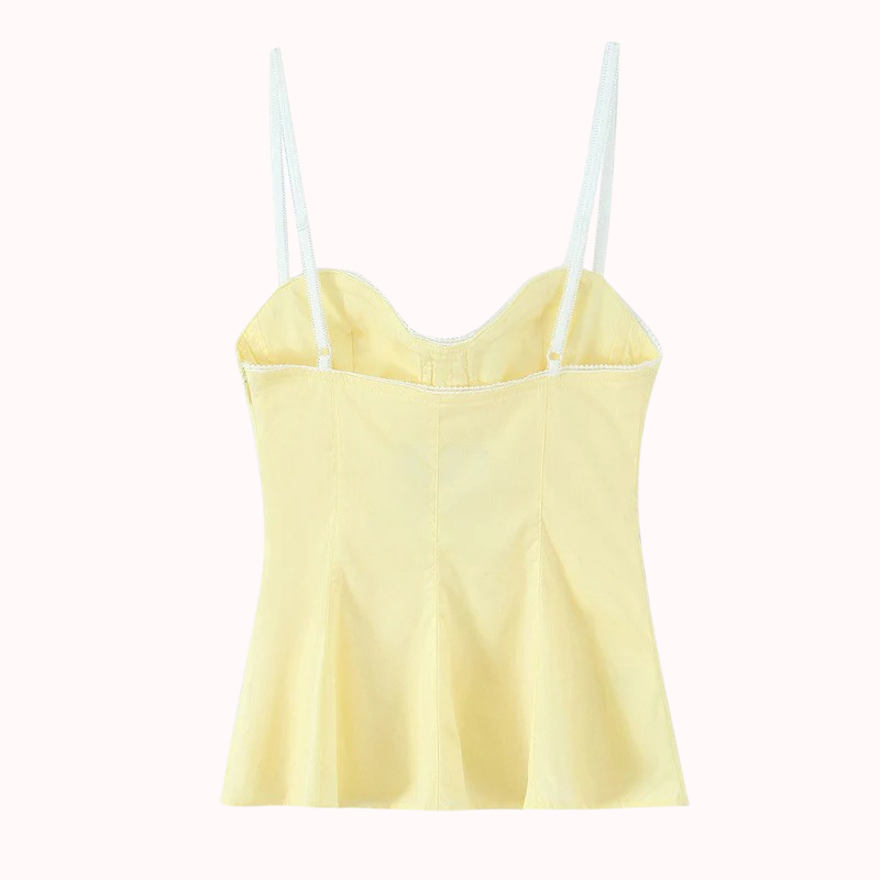 Amor lace-trim bustier top – Livia