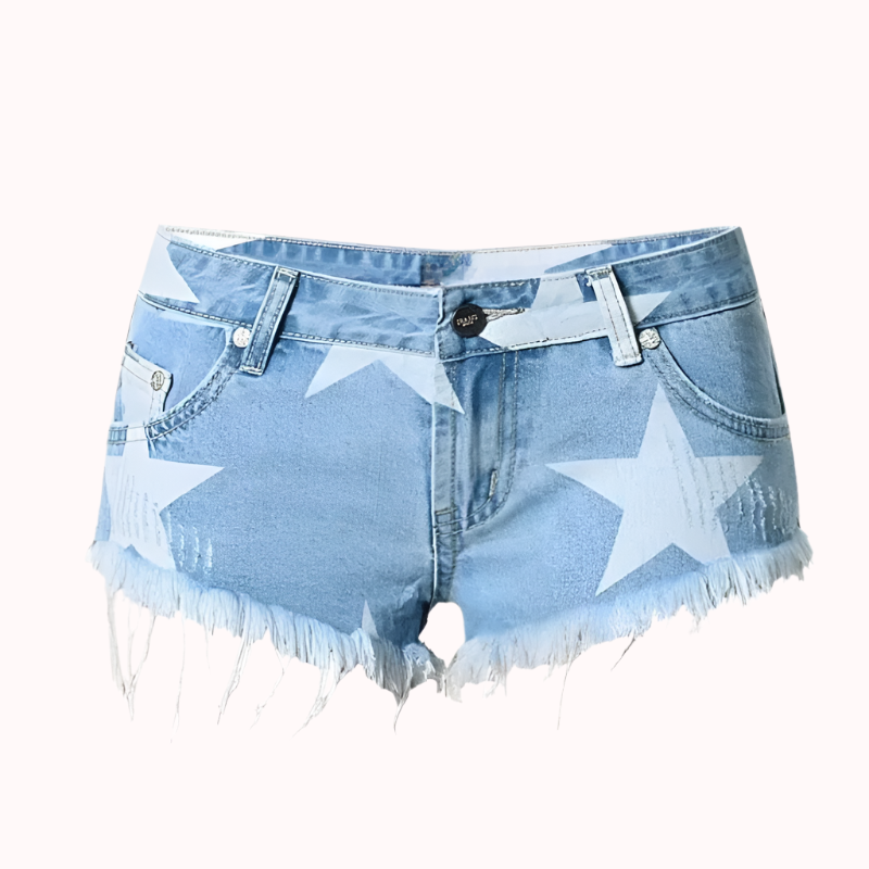 Stjärnmönstrade Jeansshorts - Nova