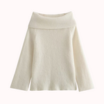 Krämvit Off-shoulder Tröja - Matilda
