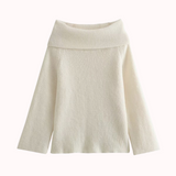Krämvit Off-shoulder Tröja - Matilda