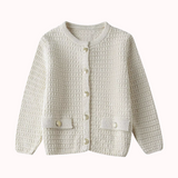 Krämvit Stickad Cardigan - Sidra
