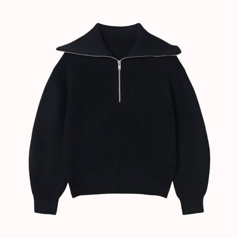 Ribbad Half Zip - Lina
