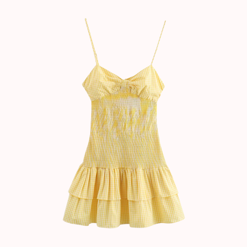 Amor gingham bow dress – Julie