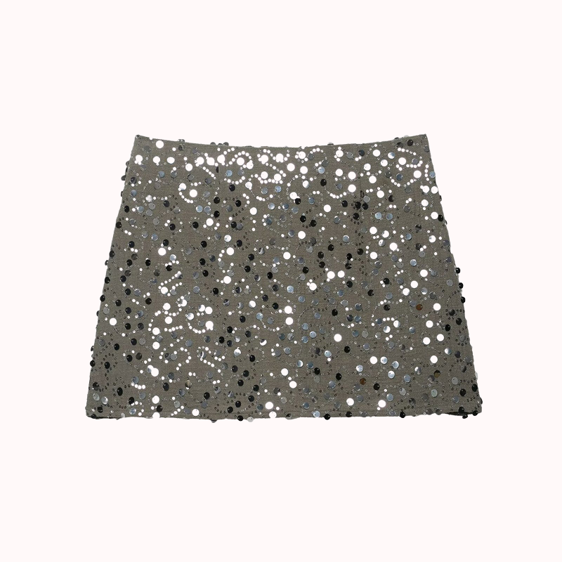 Amor sequin draped mini skirt – Clarisse