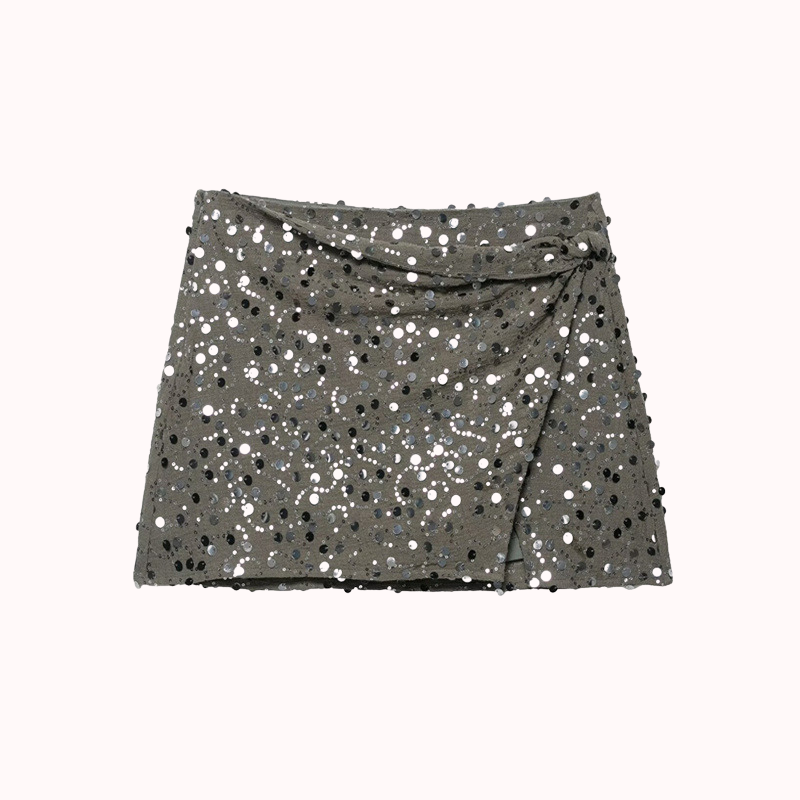 Amor sequin draped mini skirt – Clarisse