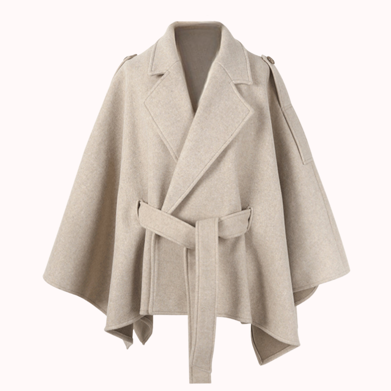 Amor belted poncho jacket – Emelie