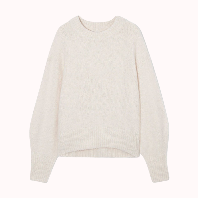 Beige Stickad Sweater - Josefine    