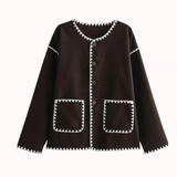 Amor contrast edge knit coat – Molly