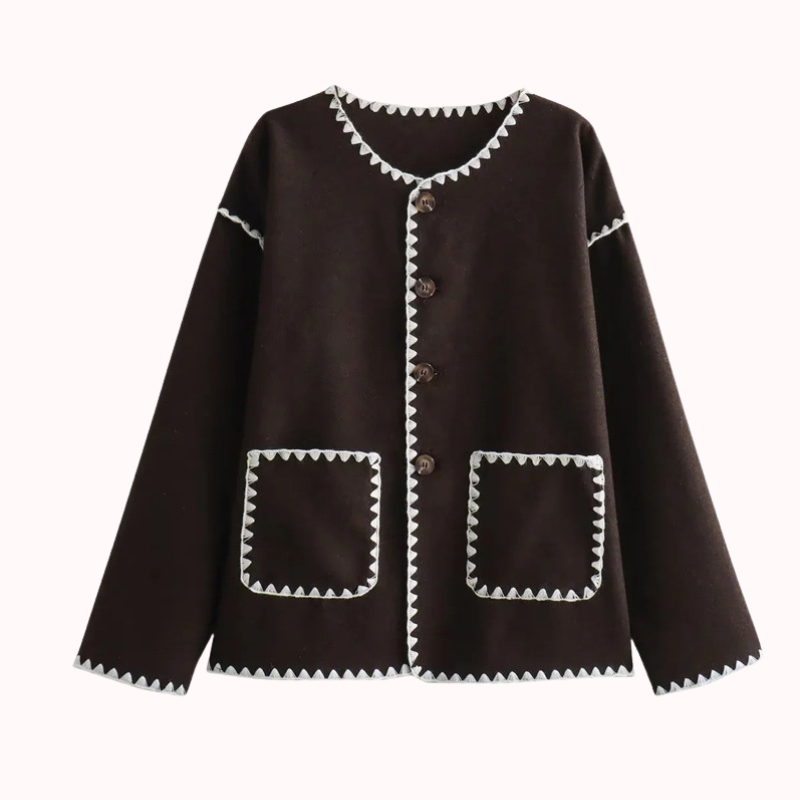 Amor contrast edge knit coat – Molly