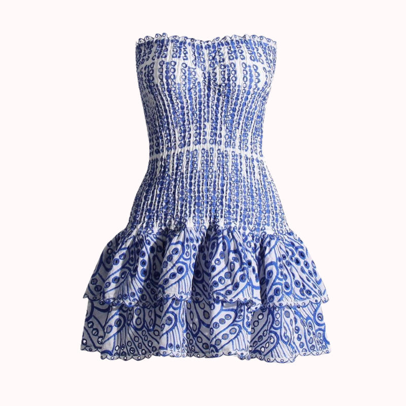Blue and White Summer Dress