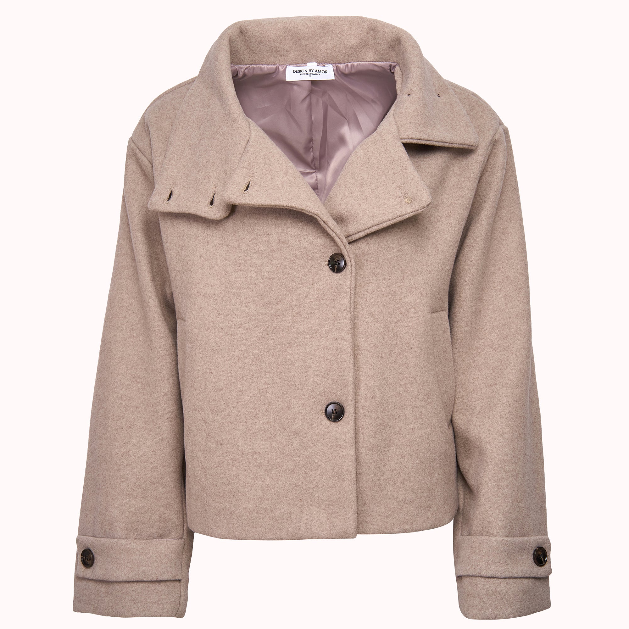 Amor button collar jacket – Hanna