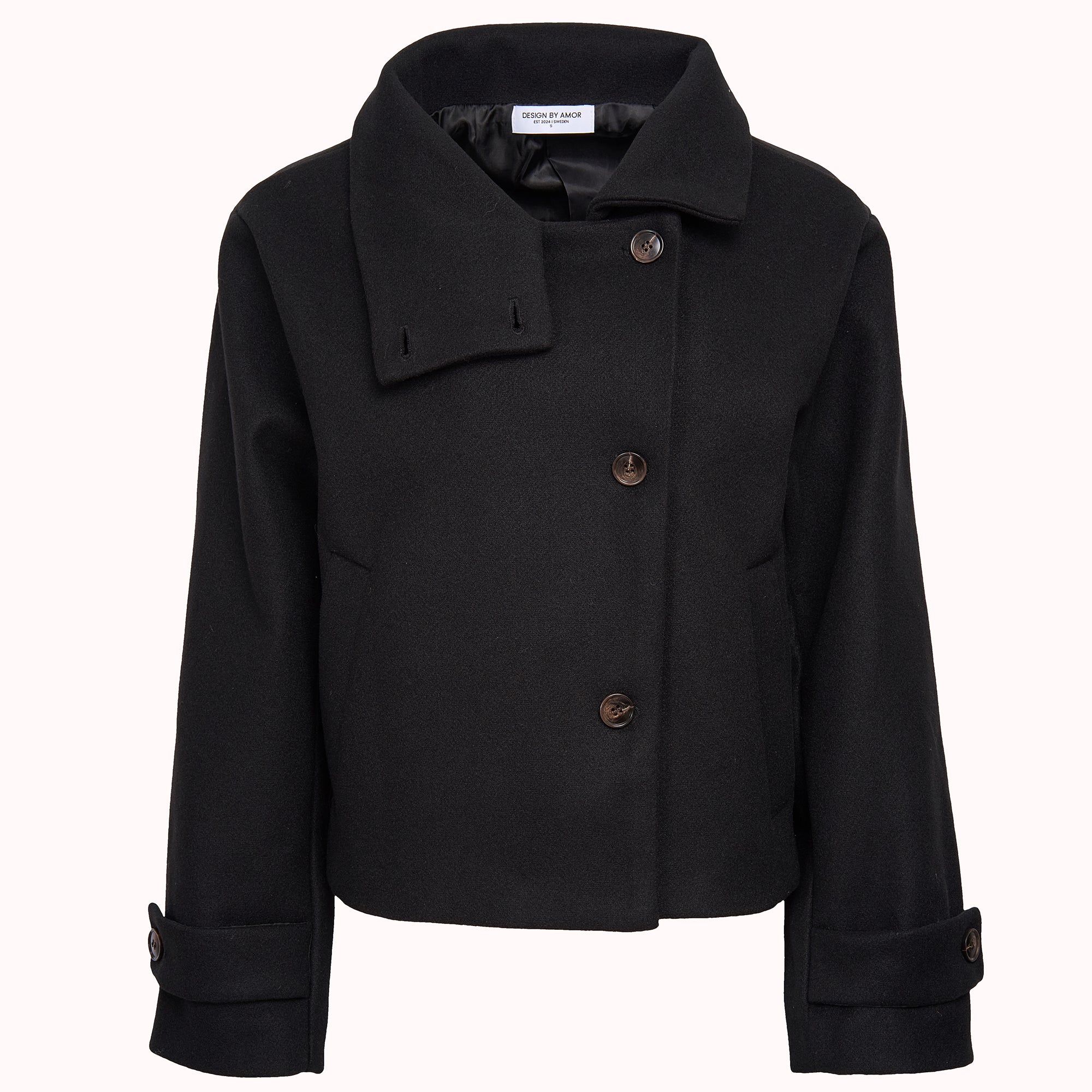 Amor button collar jacket – Hanna