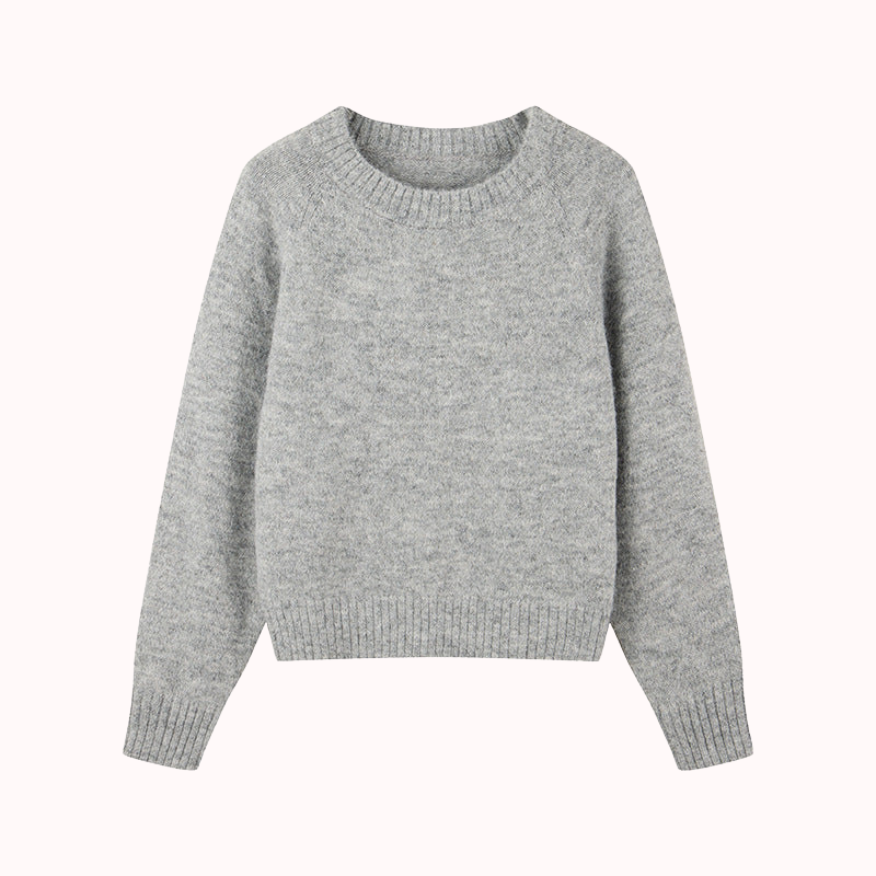 Grå Stickad Sweater - Celine    