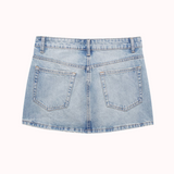 Amor asymmetric denim mini skirt – Milly