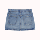 Amor asymmetric denim mini skirt – Milly