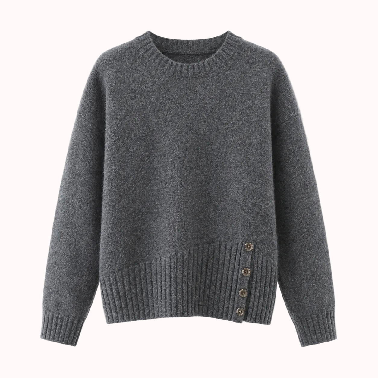 Knitted button sweater – Emelie