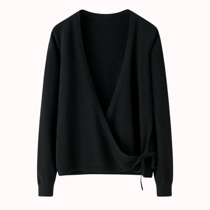 Amor cashmere wrap sweater – Majken
