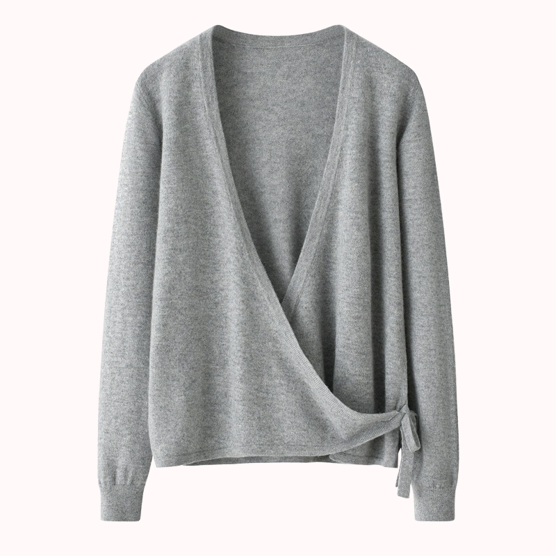 Amor cashmere wrap sweater – Majken
