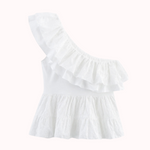 Amor one-shoulder ruffle top – Molly