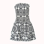 Amor Patterned Smocked Mini Dress – Alva