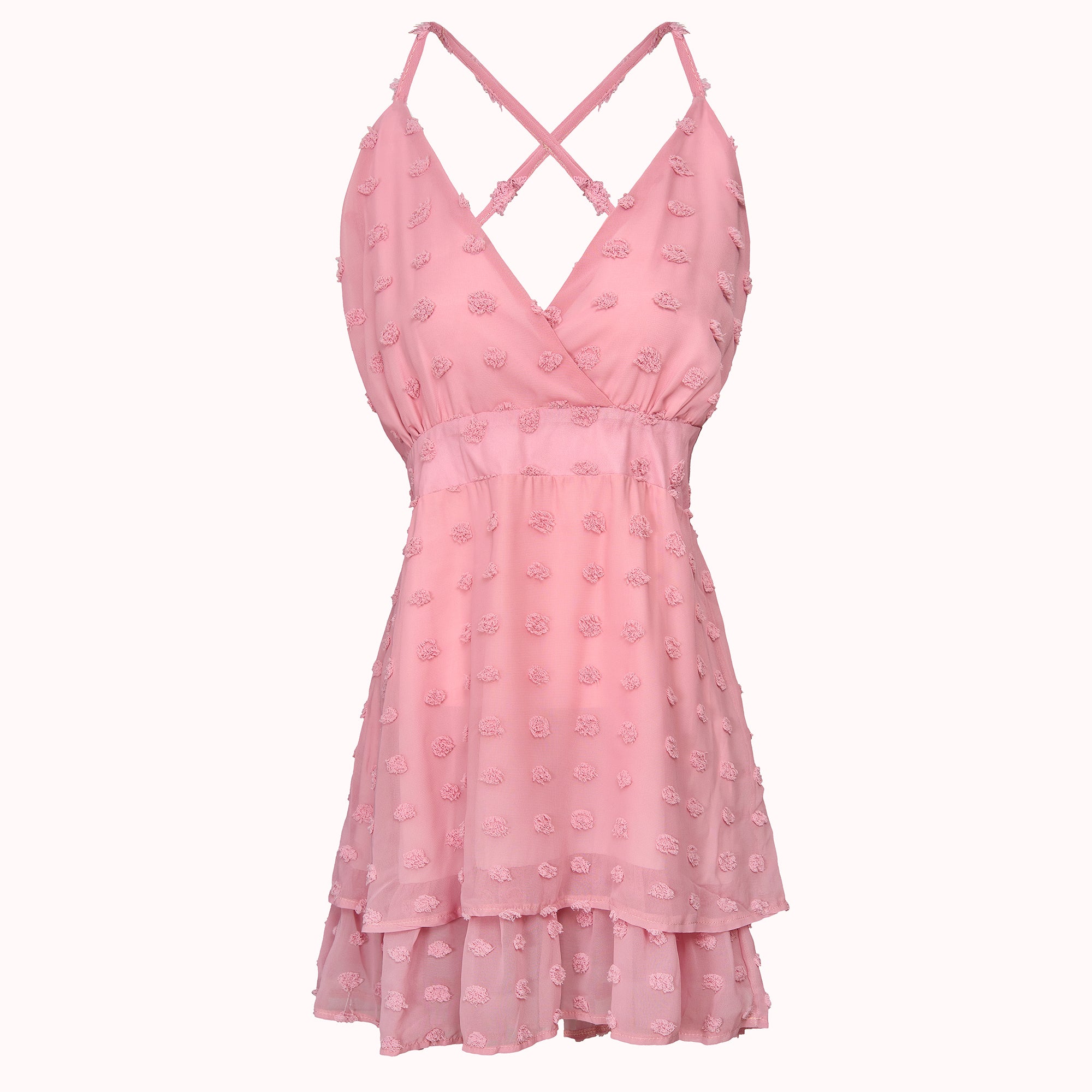 Amor textured dotted chiffon dress – Ellie