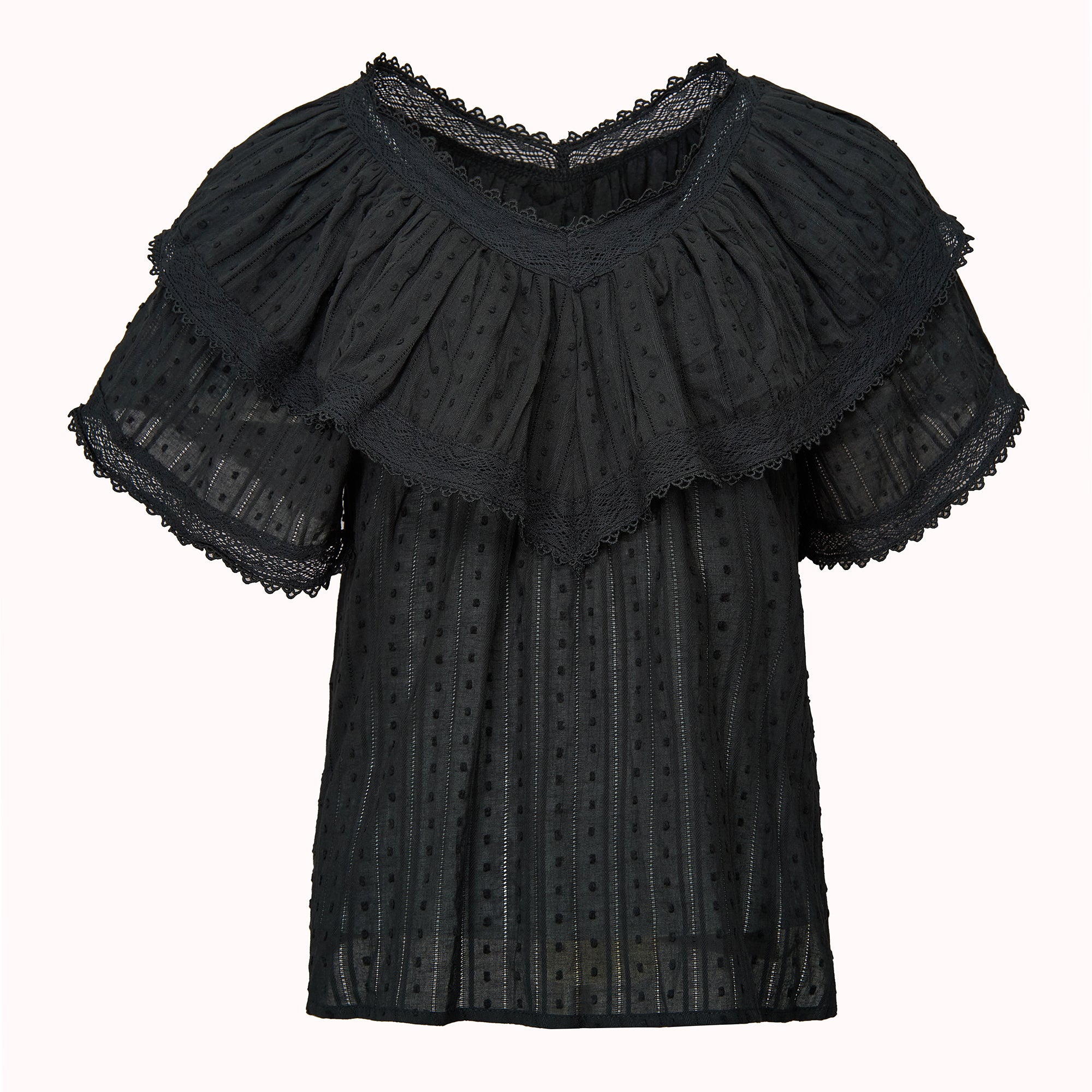 cute summer top black