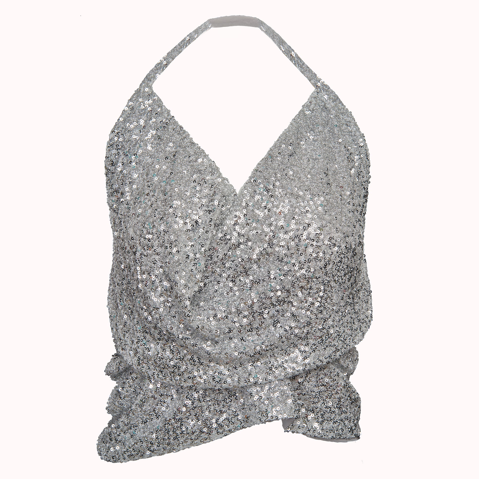 Amor sequin halterneck top – Linn