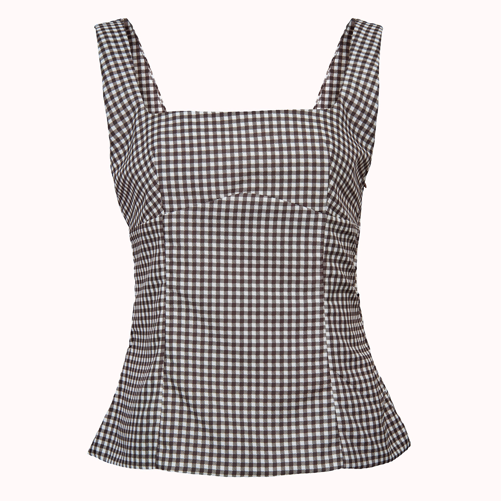 Amor gingham fitted top – Tilde