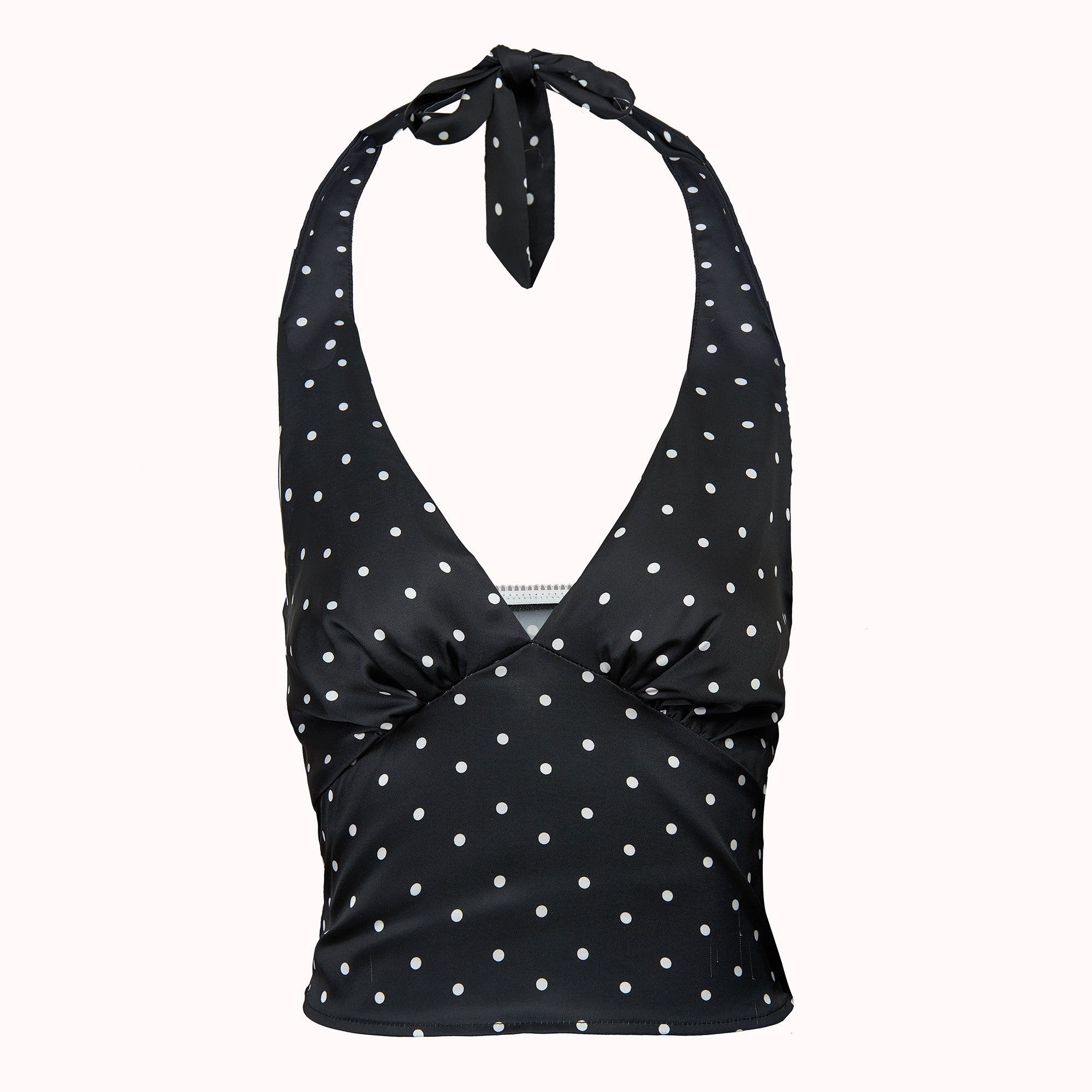 Amor polka dot halterneck top – Elin