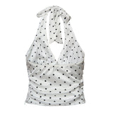 Amor polka dot halterneck top – Elin