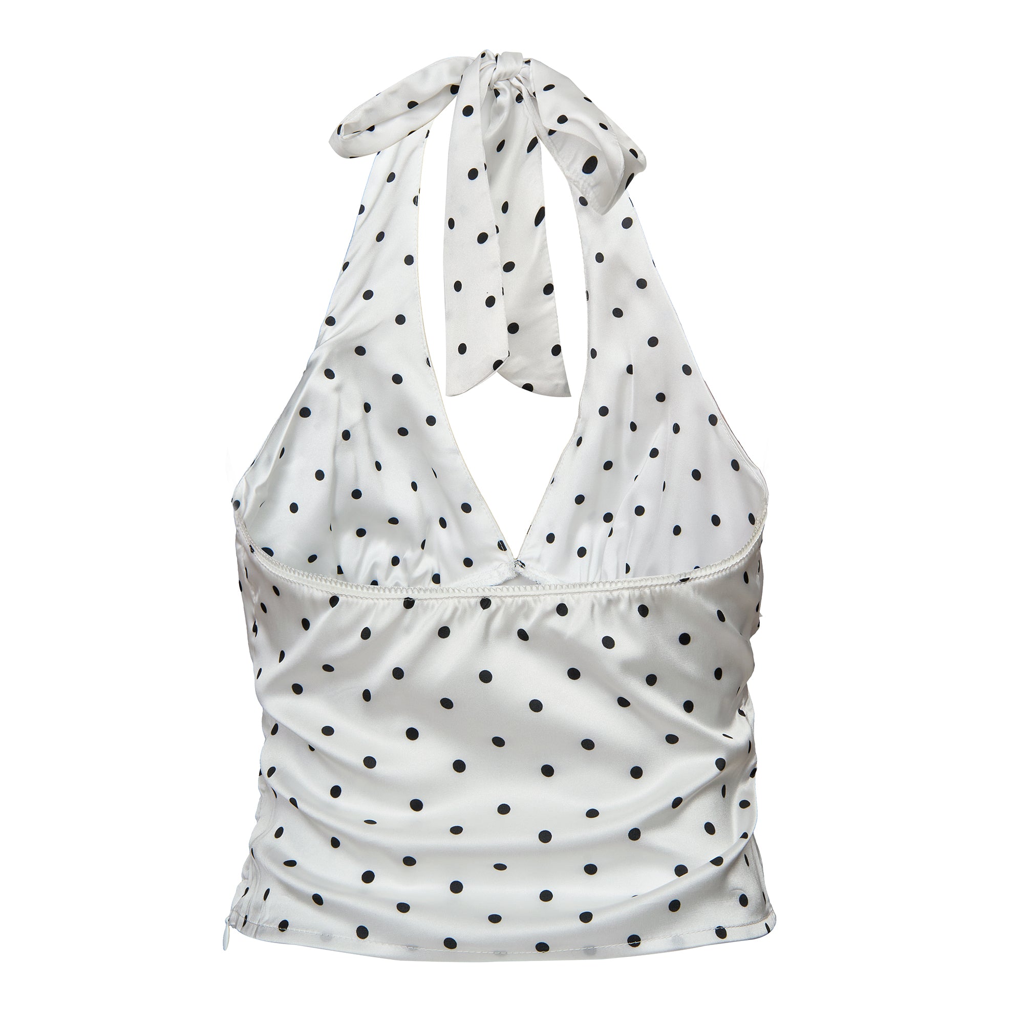 Amor polka dot halterneck top – Elin