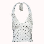 Amor polka dot halterneck top – Elin