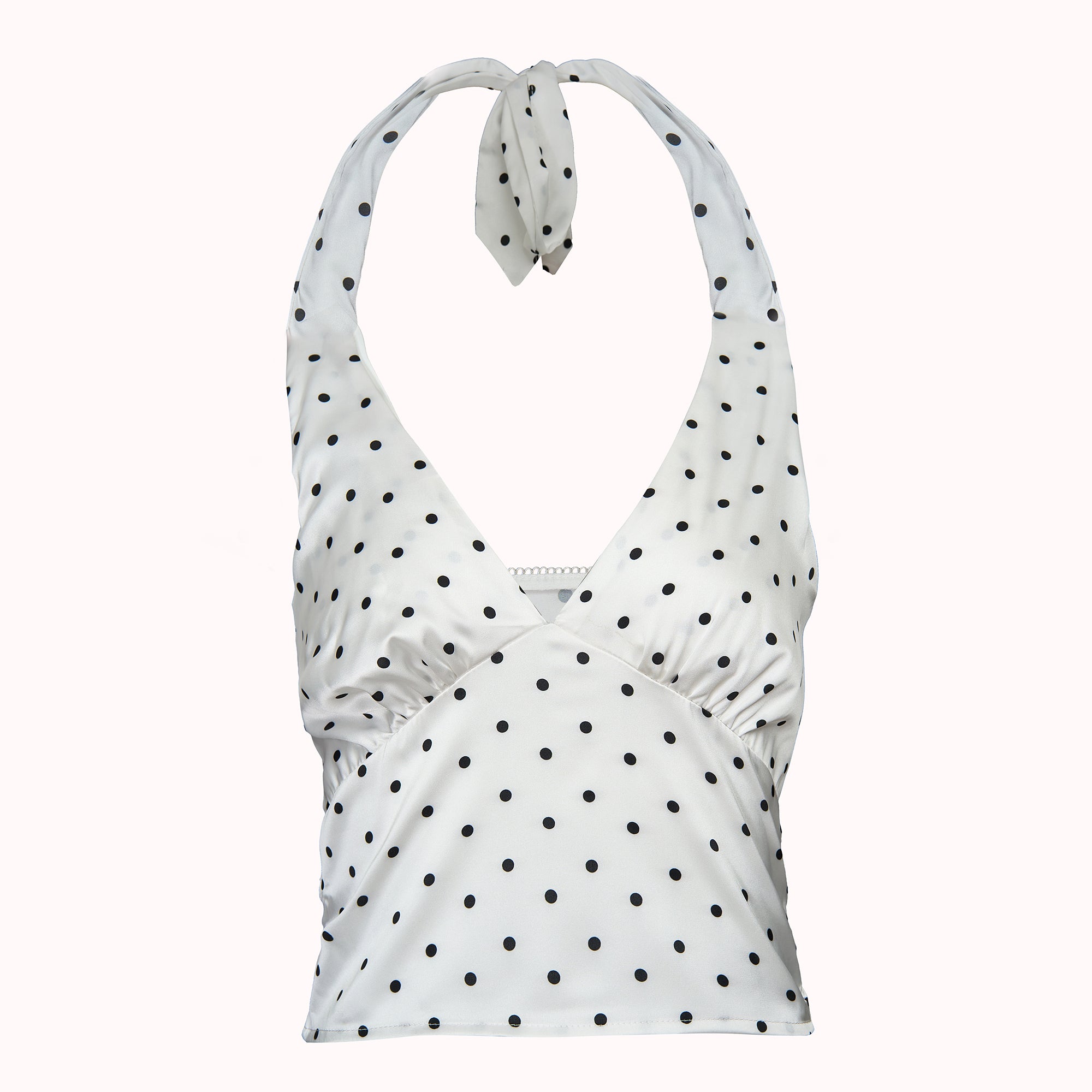 Amor polka dot halterneck top – Elin