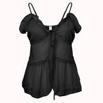 Amor ruffle tie-front top – Alexandra