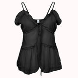 Amor ruffle tie-front top – Alexandra