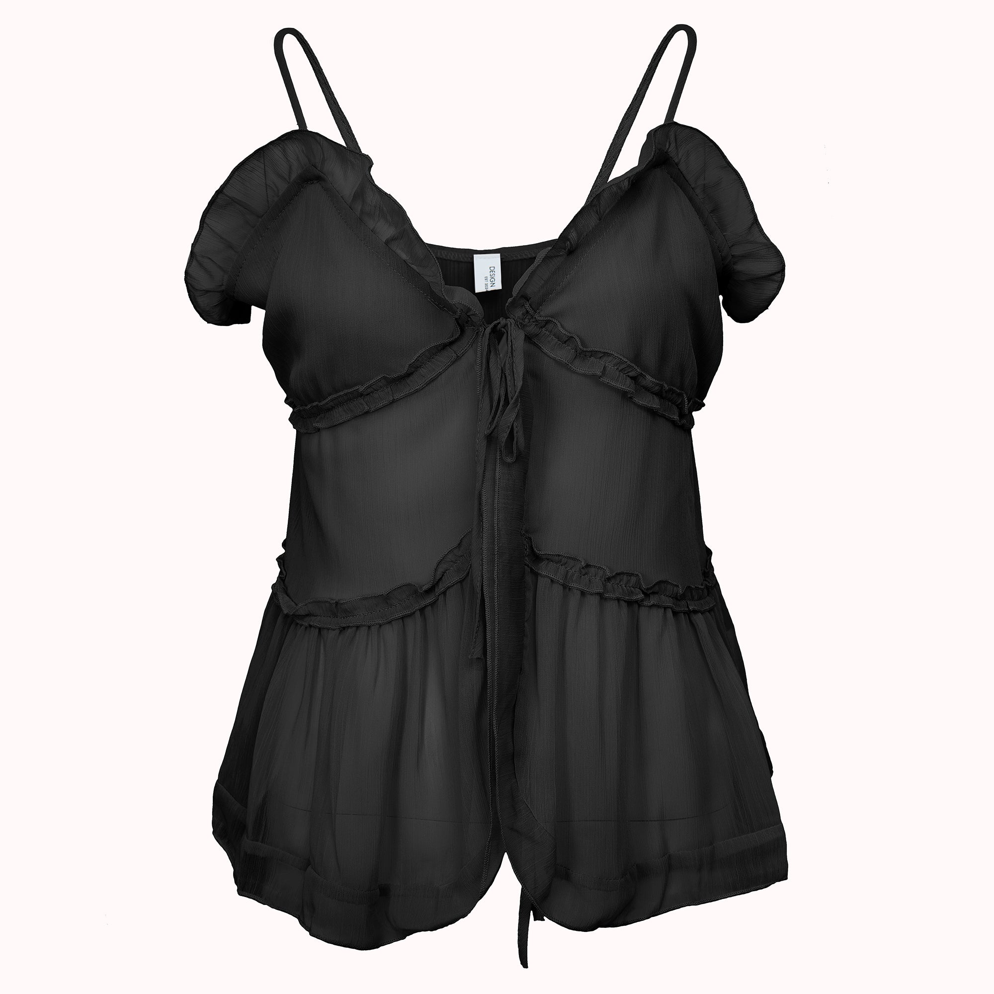 Amor ruffle tie-front top – Alexandra