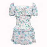 Amor puff sleeve floral dress – Dahlia