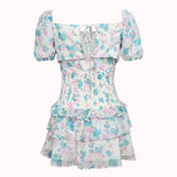 Amor puff sleeve floral dress – Dahlia
