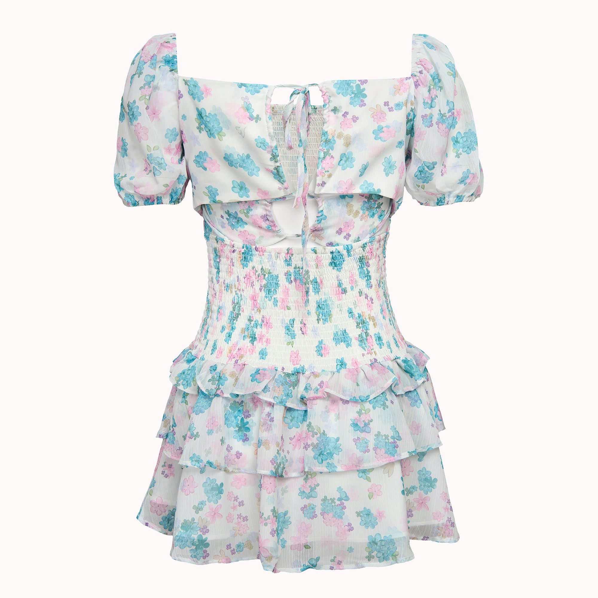 Amor puff sleeve floral dress – Dahlia