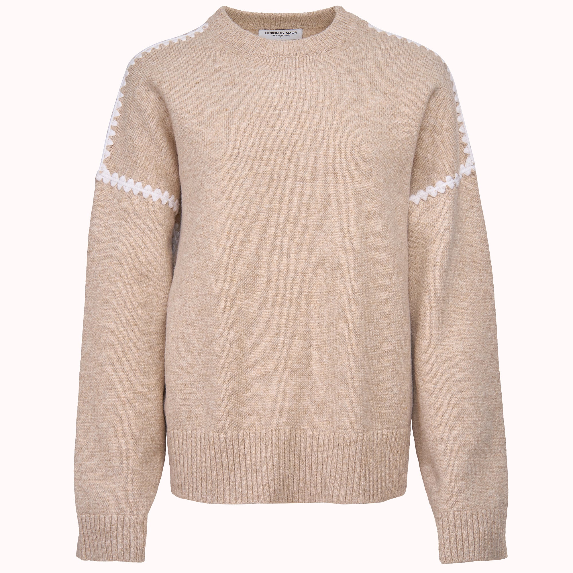 Amor contrast stitch knit sweater – Angelina