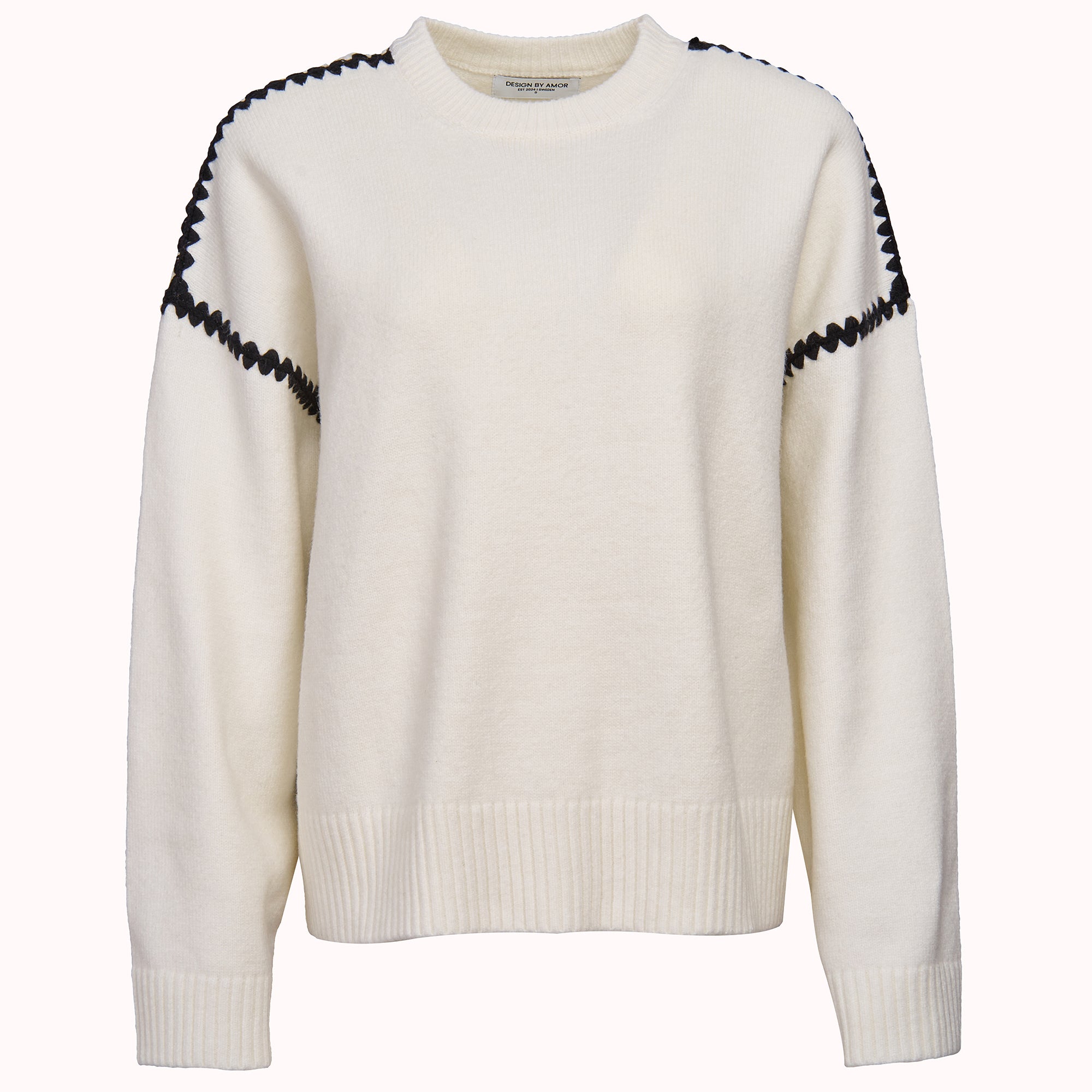 Amor contrast stitch knit sweater – Angelina