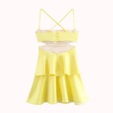 Amor layered satin mini dress – Jolin