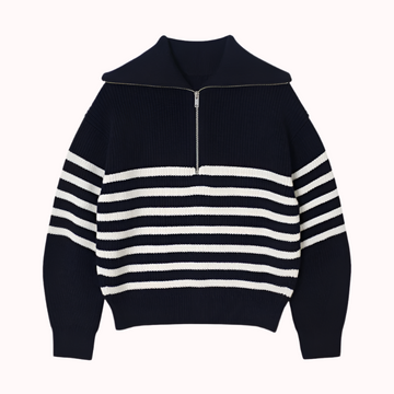 Ribbad Randig Half Zip - Lina    