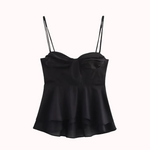 Amor draped peplum top – Maxine